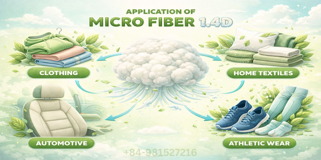 application of 1.4D micro fiber