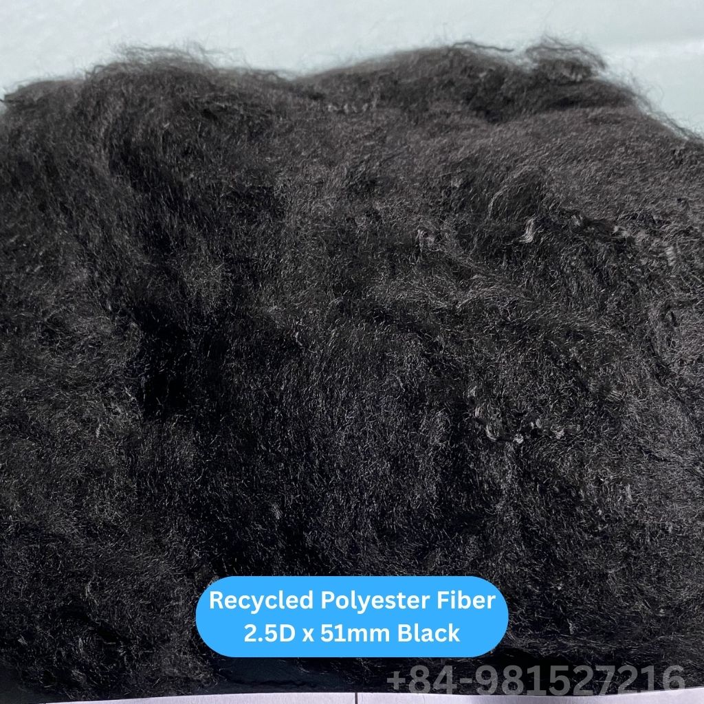 Polyester Staple Fiber 2.78D 51mm Black - Image 2