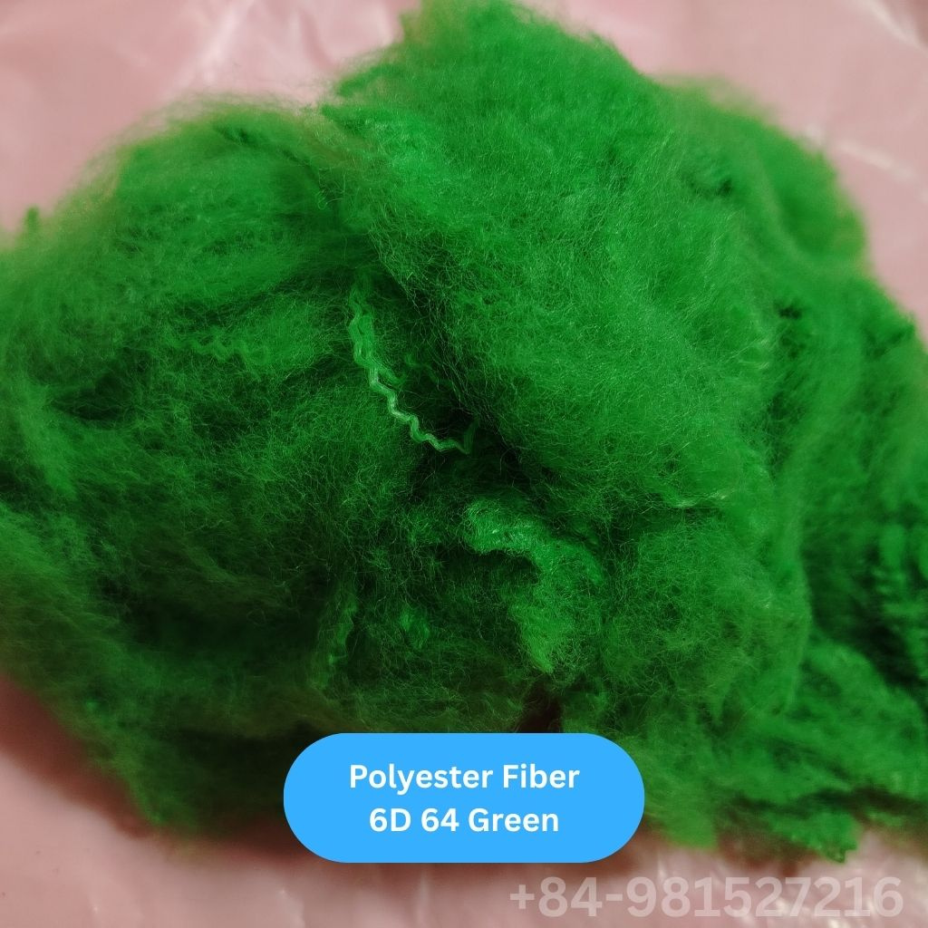 Polyester Fiber 6D 64mm Green - Image 3