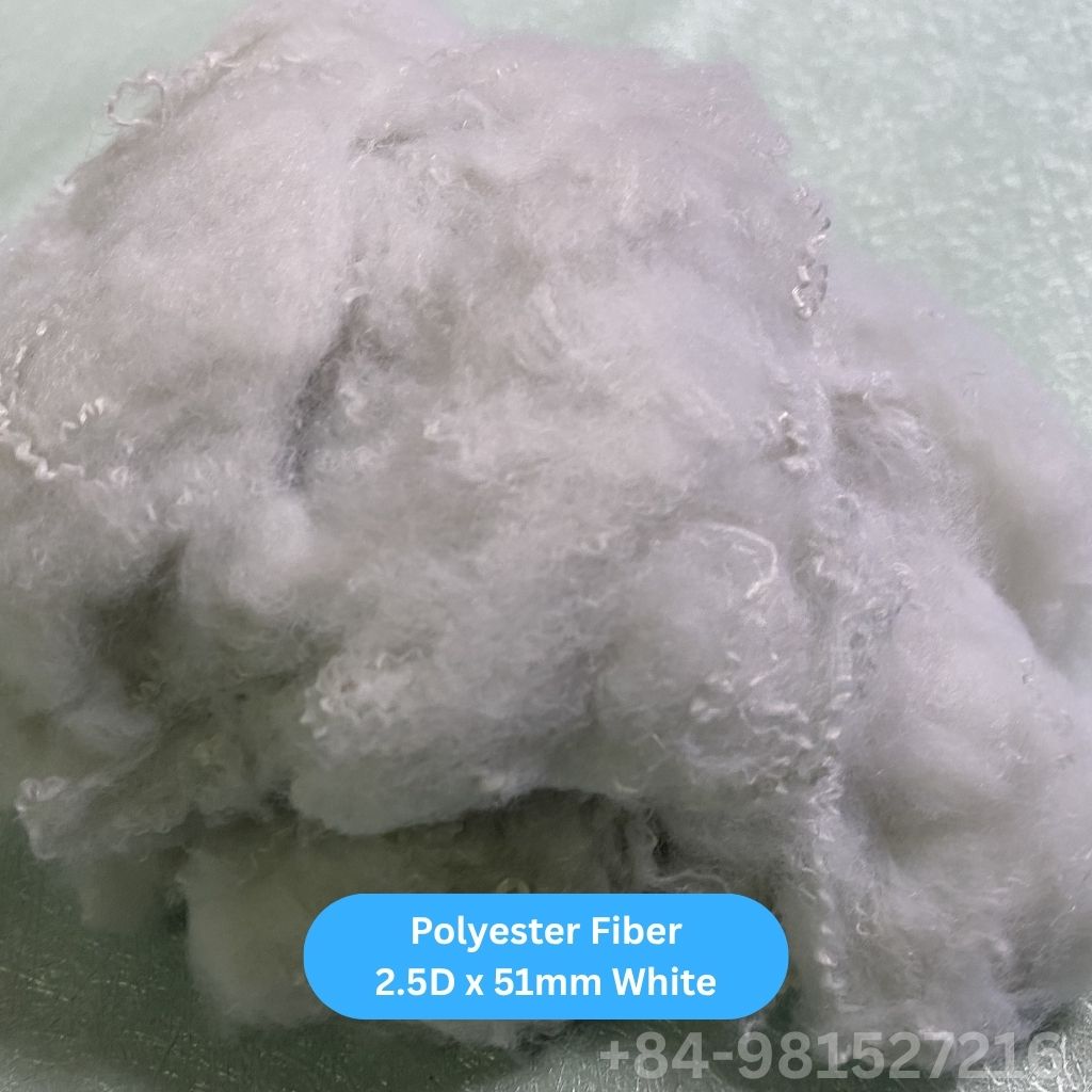 Polyester Fiber 2.5D White