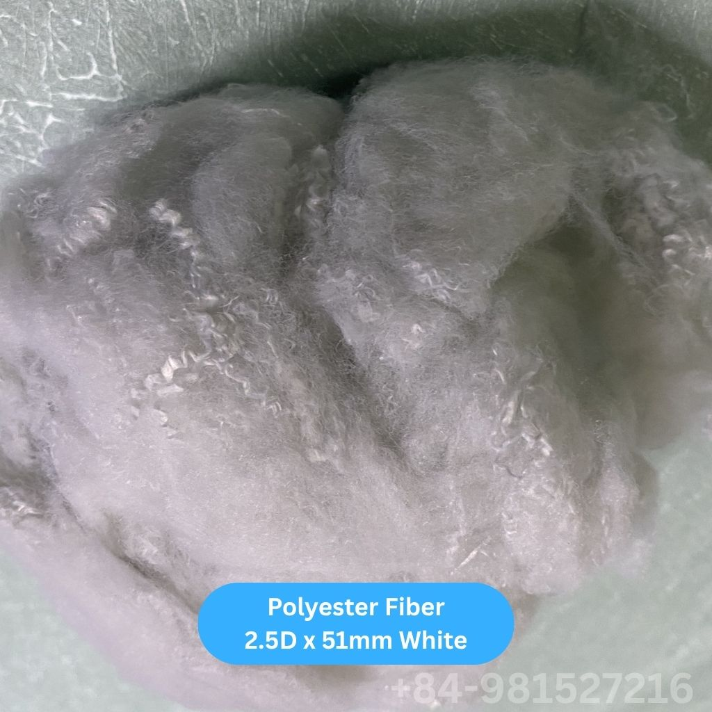 Polyester Fiber 2.5D White