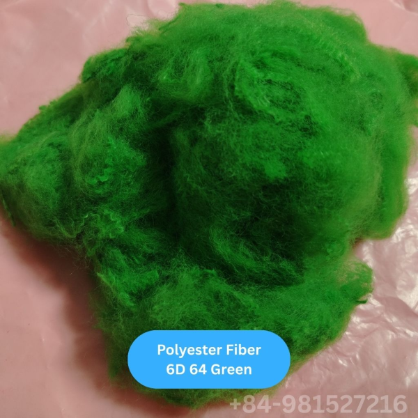 Polyester Fiber 6D 64mm Green