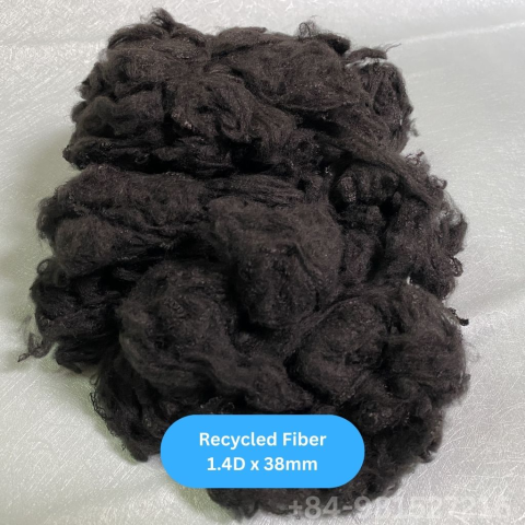 Recycled Fiber 1.4D 38 Black