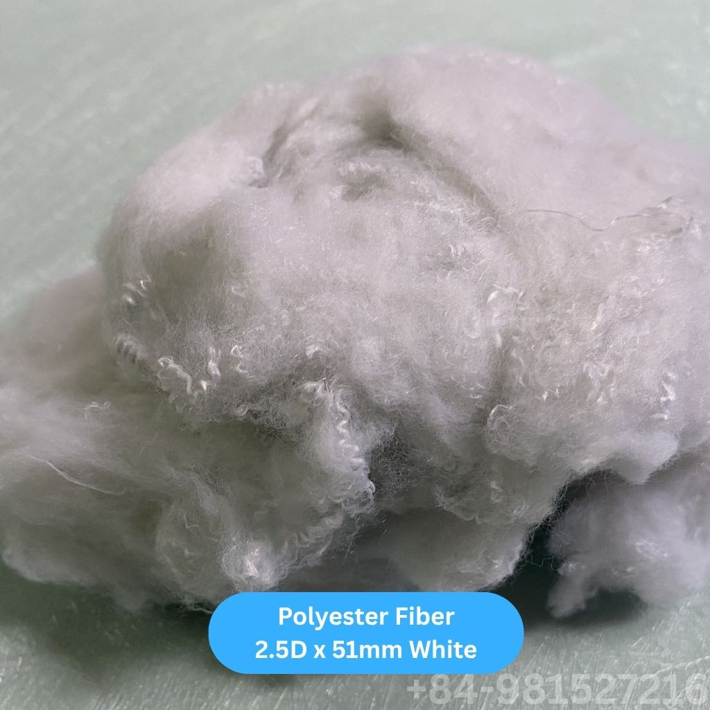 Polyester Fiber 2.5D White