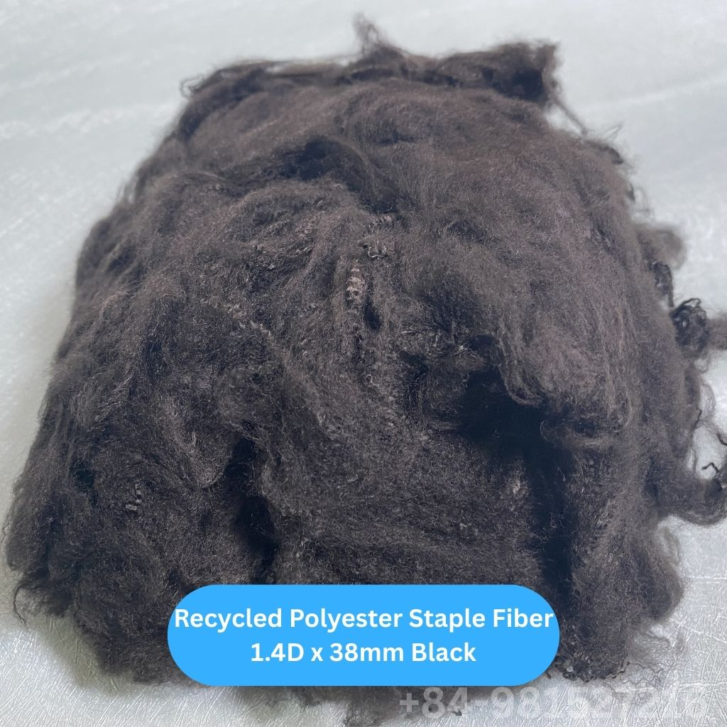 Polyester Staple Fiber 1.4D 38 Black