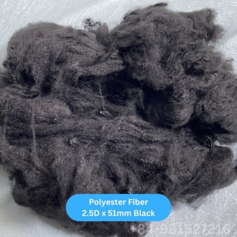 Recycled Polyester Fiber 2.5D Black