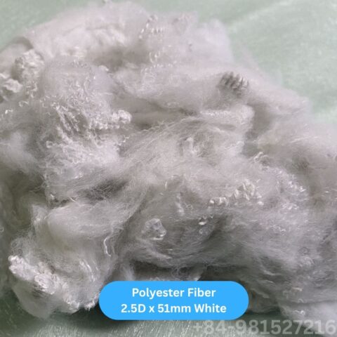 Polyester Fiber 2.5D White