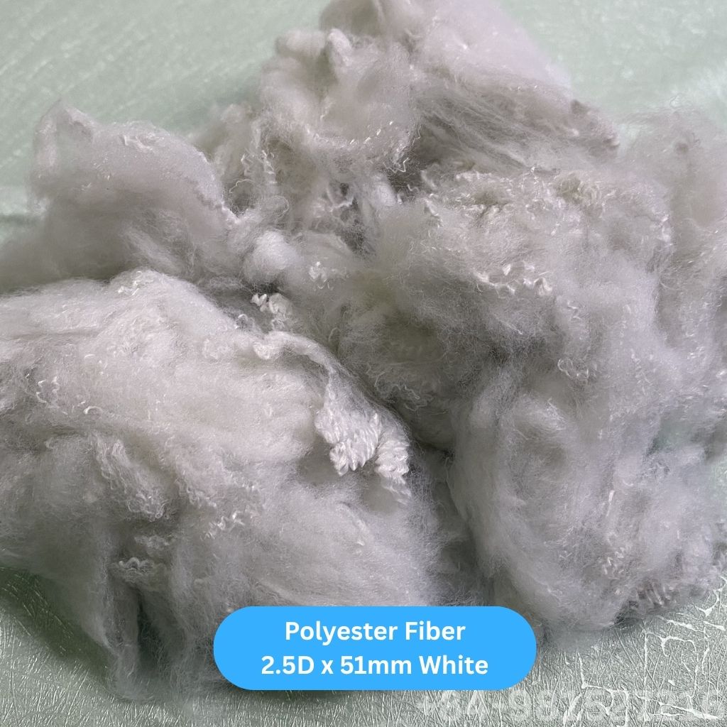 Polyester Fiber 2.5D White