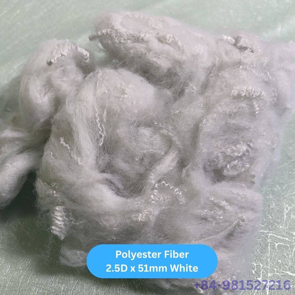 Polyester Fiber 2.5D White