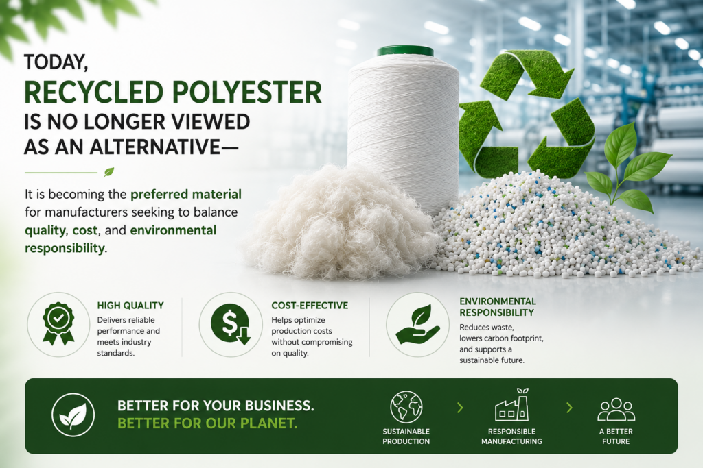 Recycled polyester is no longer viewed as an alternative