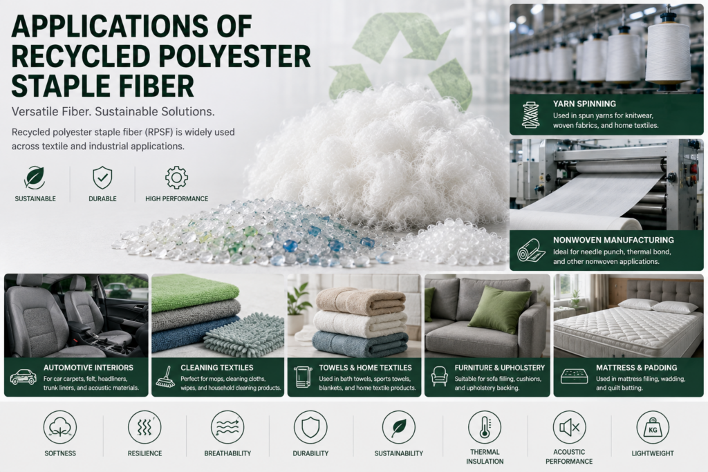 Applications of Recycled Polyester Staple Fiber