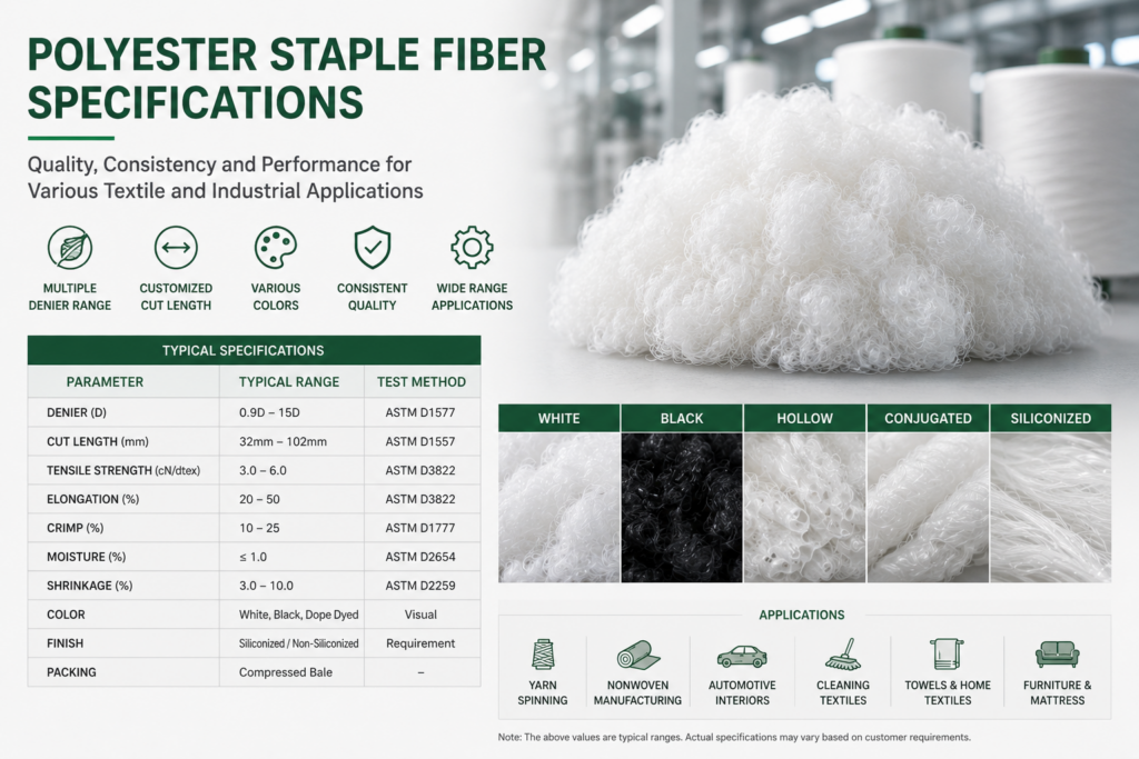 Polyester Staple Fiber Specifications
