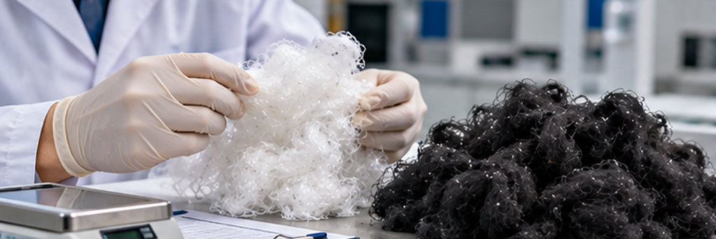 Recycled polyester staple fiber quality inspection