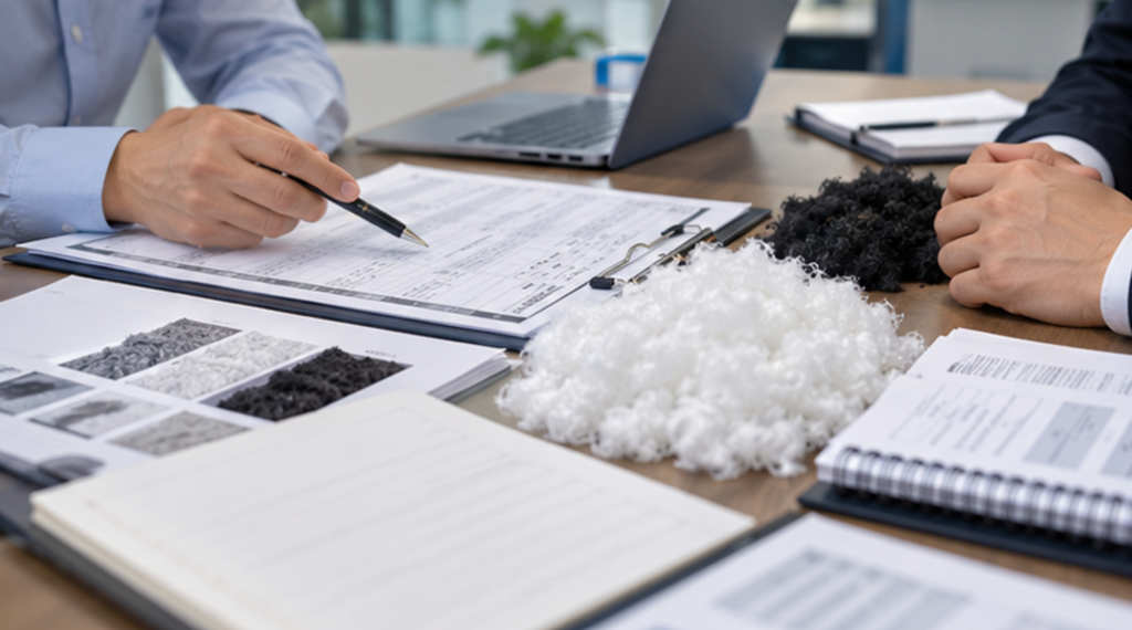 Comparing recycled polyester staple fiber supplier quotations