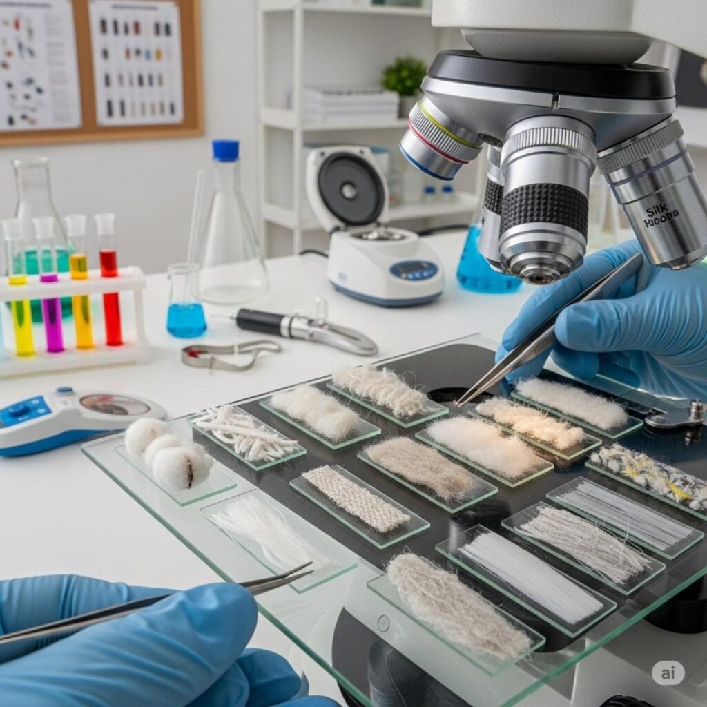 Recycled polyester microfiber sample quality evaluation
