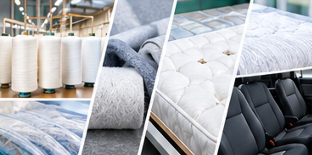 Industrial application of recycled polyester staple fiber