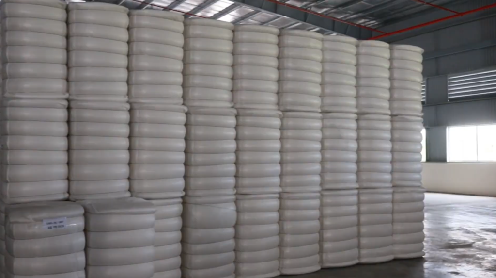 Recycled polyester staple fiber bales for international industrial textile buyers